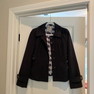 Tulle Black Pea Coat